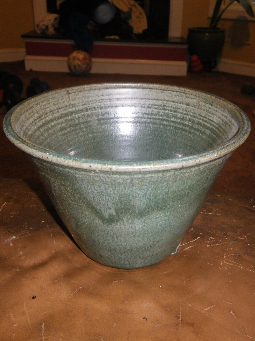 Vintage Earthenware Pottery Flowerpot Signed Gillian ‘97